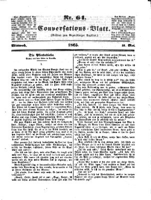 Regensburger Conversations-Blatt (Regensburger Tagblatt) Mittwoch 31. Mai 1865