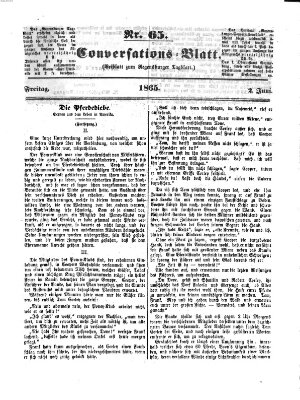 Regensburger Conversations-Blatt (Regensburger Tagblatt) Freitag 2. Juni 1865