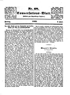 Regensburger Conversations-Blatt (Regensburger Tagblatt) Freitag 9. Juni 1865