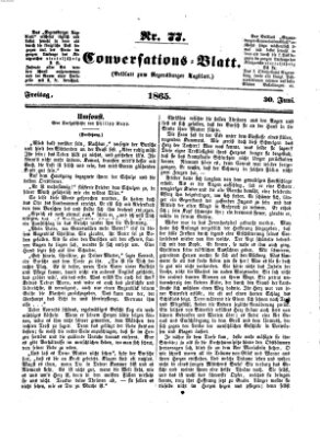 Regensburger Conversations-Blatt (Regensburger Tagblatt) Freitag 30. Juni 1865