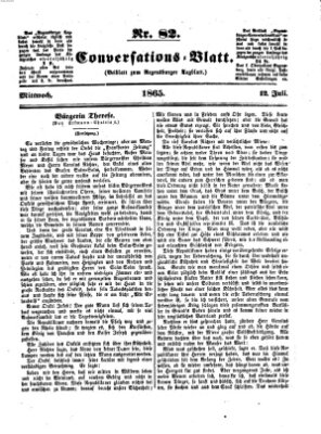 Regensburger Conversations-Blatt (Regensburger Tagblatt) Mittwoch 12. Juli 1865