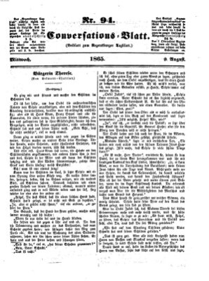 Regensburger Conversations-Blatt (Regensburger Tagblatt) Mittwoch 9. August 1865