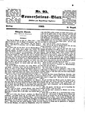 Regensburger Conversations-Blatt (Regensburger Tagblatt) Freitag 11. August 1865