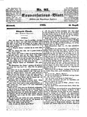 Regensburger Conversations-Blatt (Regensburger Tagblatt) Mittwoch 16. August 1865