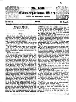 Regensburger Conversations-Blatt (Regensburger Tagblatt) Mittwoch 23. August 1865