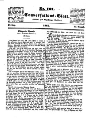 Regensburger Conversations-Blatt (Regensburger Tagblatt) Freitag 25. August 1865