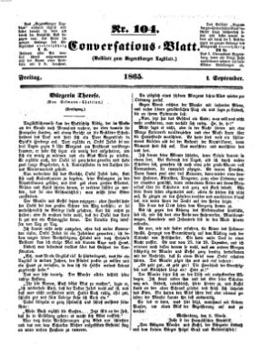 Regensburger Conversations-Blatt (Regensburger Tagblatt) Freitag 1. September 1865