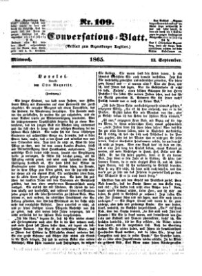 Regensburger Conversations-Blatt (Regensburger Tagblatt) Mittwoch 13. September 1865