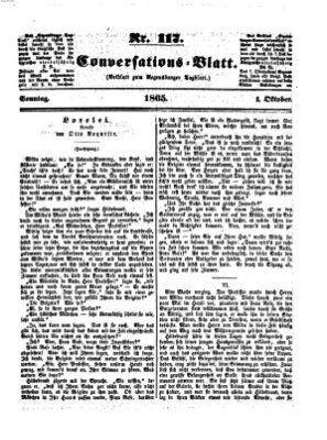 Regensburger Conversations-Blatt (Regensburger Tagblatt) Sonntag 1. Oktober 1865