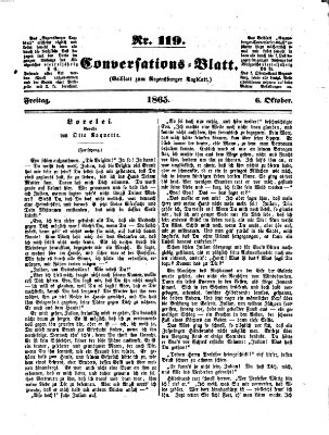 Regensburger Conversations-Blatt (Regensburger Tagblatt) Freitag 6. Oktober 1865