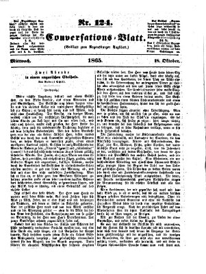 Regensburger Conversations-Blatt (Regensburger Tagblatt) Mittwoch 18. Oktober 1865