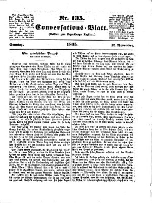 Regensburger Conversations-Blatt (Regensburger Tagblatt) Sonntag 12. November 1865