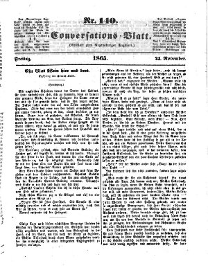 Regensburger Conversations-Blatt (Regensburger Tagblatt) Freitag 24. November 1865