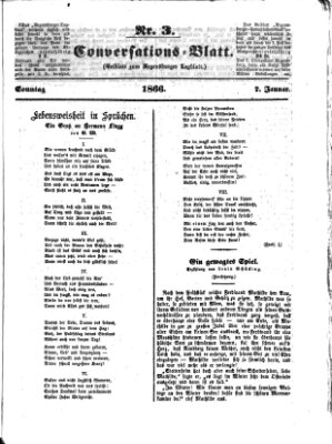 Regensburger Conversations-Blatt (Regensburger Tagblatt) Sonntag 7. Januar 1866