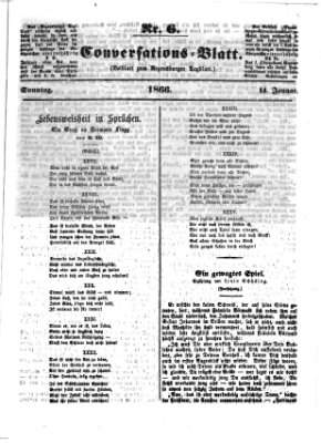 Regensburger Conversations-Blatt (Regensburger Tagblatt) Sonntag 14. Januar 1866