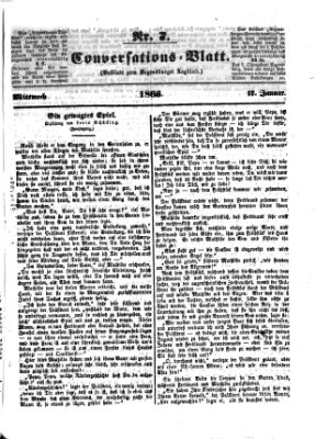 Regensburger Conversations-Blatt (Regensburger Tagblatt) Mittwoch 17. Januar 1866