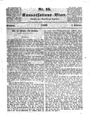 Regensburger Conversations-Blatt (Regensburger Tagblatt) Sonntag 4. Februar 1866