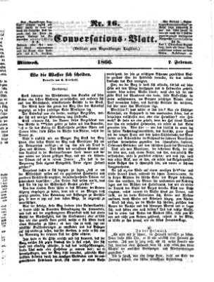 Regensburger Conversations-Blatt (Regensburger Tagblatt) Mittwoch 7. Februar 1866