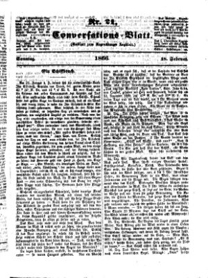 Regensburger Conversations-Blatt (Regensburger Tagblatt) Sonntag 18. Februar 1866