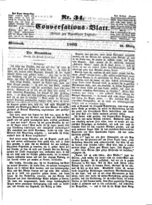 Regensburger Conversations-Blatt (Regensburger Tagblatt) Mittwoch 21. März 1866