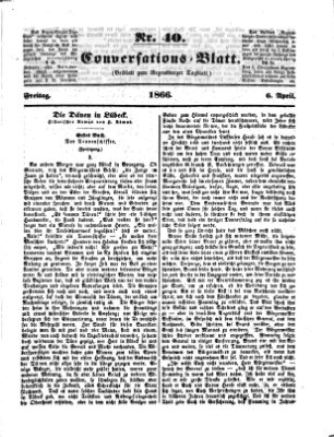 Regensburger Conversations-Blatt (Regensburger Tagblatt) Freitag 6. April 1866