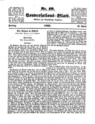 Regensburger Conversations-Blatt (Regensburger Tagblatt) Freitag 27. April 1866