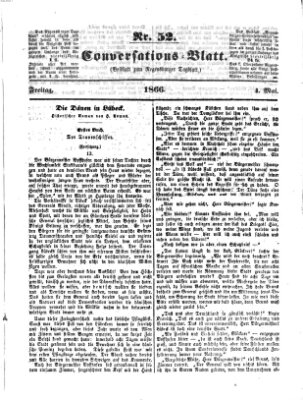 Regensburger Conversations-Blatt (Regensburger Tagblatt) Freitag 4. Mai 1866