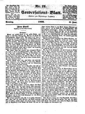 Regensburger Conversations-Blatt (Regensburger Tagblatt) Sonntag 17. Juni 1866