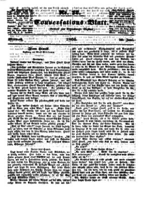 Regensburger Conversations-Blatt (Regensburger Tagblatt) Mittwoch 20. Juni 1866