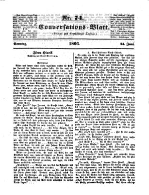 Regensburger Conversations-Blatt (Regensburger Tagblatt) Sonntag 24. Juni 1866