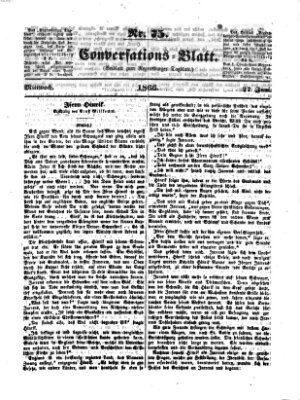 Regensburger Conversations-Blatt (Regensburger Tagblatt) Mittwoch 27. Juni 1866