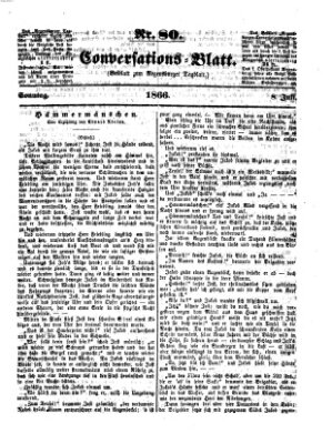 Regensburger Conversations-Blatt (Regensburger Tagblatt) Sonntag 8. Juli 1866