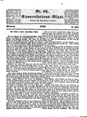 Regensburger Conversations-Blatt (Regensburger Tagblatt) Mittwoch 11. Juli 1866