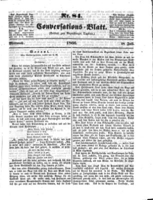 Regensburger Conversations-Blatt (Regensburger Tagblatt) Mittwoch 18. Juli 1866