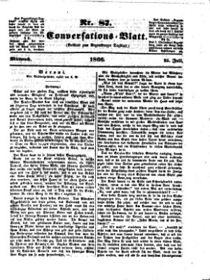 Regensburger Conversations-Blatt (Regensburger Tagblatt) Mittwoch 25. Juli 1866