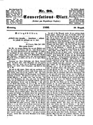 Regensburger Conversations-Blatt (Regensburger Tagblatt) Sonntag 19. August 1866