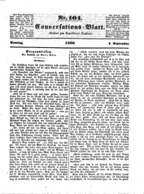 Regensburger Conversations-Blatt (Regensburger Tagblatt) Sonntag 2. September 1866