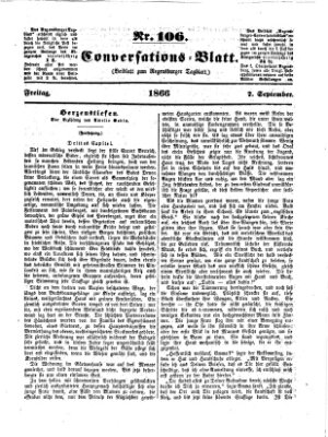 Regensburger Conversations-Blatt (Regensburger Tagblatt) Freitag 7. September 1866