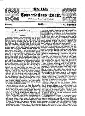 Regensburger Conversations-Blatt (Regensburger Tagblatt) Sonntag 23. September 1866