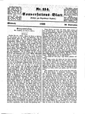 Regensburger Conversations-Blatt (Regensburger Tagblatt) Mittwoch 26. September 1866