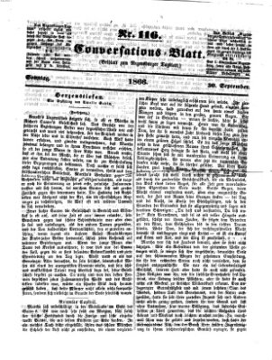 Regensburger Conversations-Blatt (Regensburger Tagblatt) Sonntag 30. September 1866