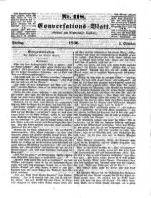 Regensburger Conversations-Blatt (Regensburger Tagblatt) Freitag 5. Oktober 1866