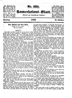 Regensburger Conversations-Blatt (Regensburger Tagblatt) Sonntag 21. Oktober 1866