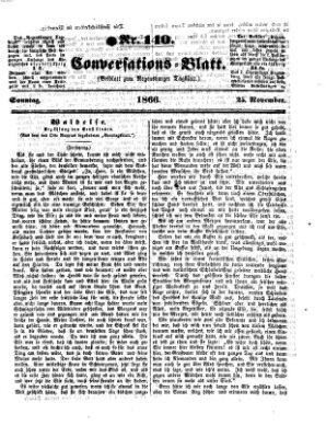 Regensburger Conversations-Blatt (Regensburger Tagblatt) Sonntag 25. November 1866