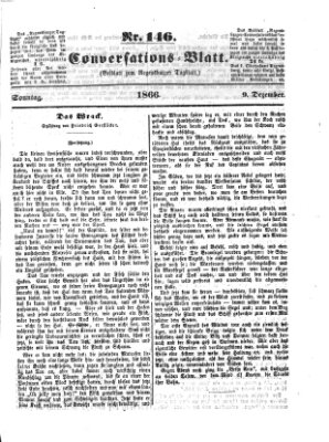 Regensburger Conversations-Blatt (Regensburger Tagblatt) Sonntag 9. Dezember 1866