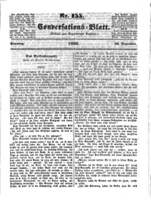 Regensburger Conversations-Blatt (Regensburger Tagblatt) Sonntag 30. Dezember 1866