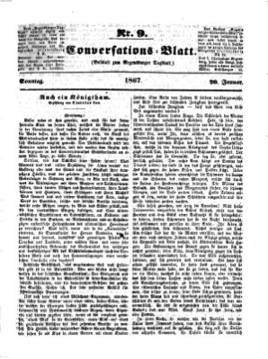 Regensburger Conversations-Blatt (Regensburger Tagblatt) Sonntag 20. Januar 1867