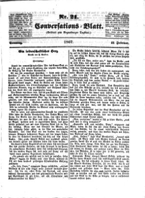 Regensburger Conversations-Blatt (Regensburger Tagblatt) Sonntag 17. Februar 1867