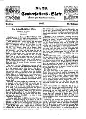 Regensburger Conversations-Blatt (Regensburger Tagblatt) Freitag 22. Februar 1867