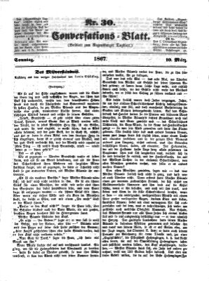 Regensburger Conversations-Blatt (Regensburger Tagblatt) Sonntag 10. März 1867